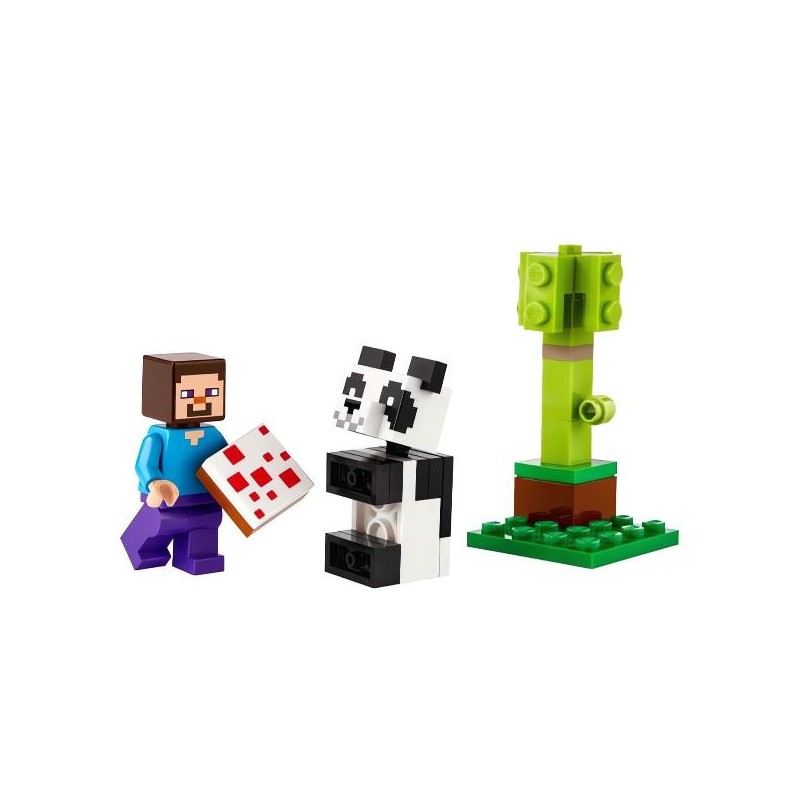 LEGO STEVE E BABY PANDA
