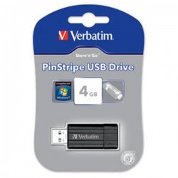 VERBATIM MEMORY USB - 4GB - PIN STRIPE     S