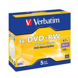 VERBATIM DVD+RW  4 7GB  4X     CONF.5      S