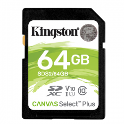 KINGSTON TECHNOLOGY 64GB SDXC CANVAS SELECT PLUS