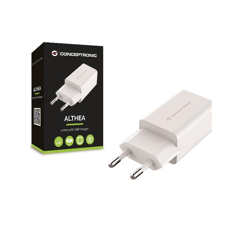 CONCEPTRONIC 2-PORT 12W USB CHARGER  2.4A