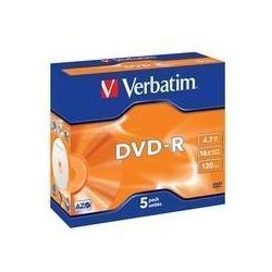 VERBATIM DVD-R 4 7GB 16X SERIGR.CONF.5     )
