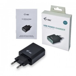 I-TEC USB POWER CHARGER 2 PORT 2.4A BLACK