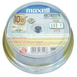 MAXELL DVD-R  16X  4.7GB  CAMPANA 10 PZ.