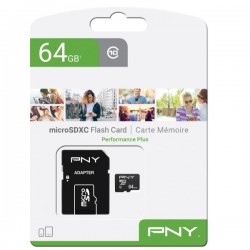 PNY TECHNOLOGIES EUR MICRO SD 64GB PERFORMANCE+