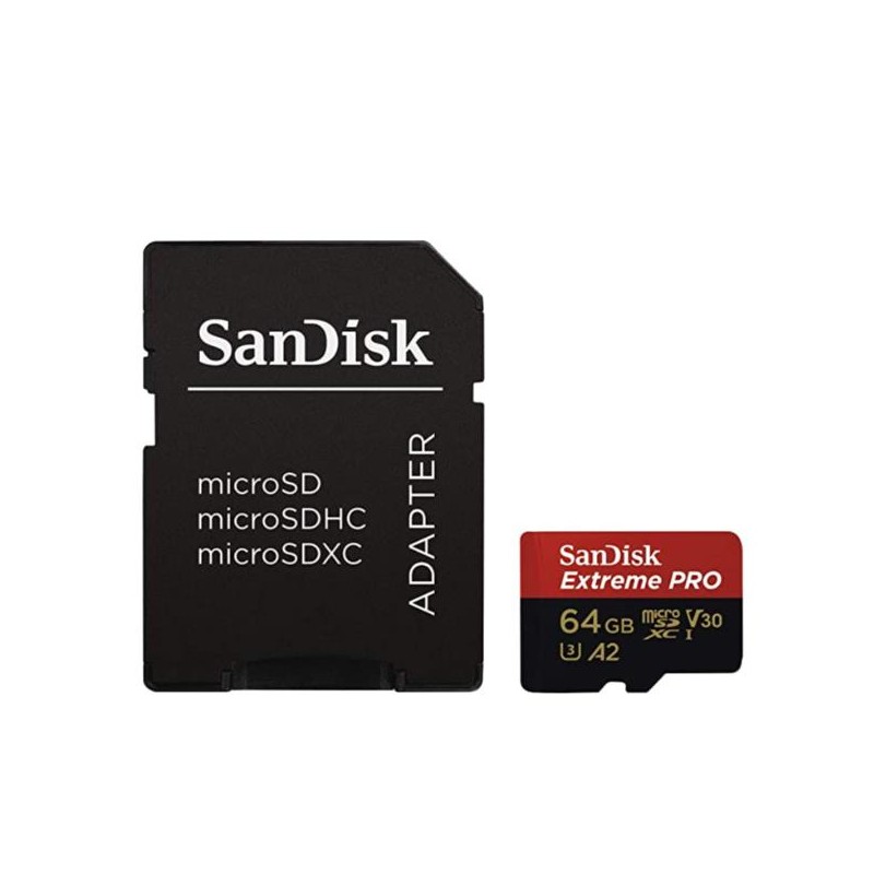 SANDISK EXTREME PRO MICROSDXC 64GB+SD ADAP