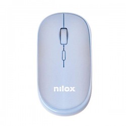 NILOX PC COMPONENTS MOUSE WIRELESS LIGHT BLUE