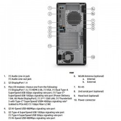 HP INC Z2 TWR G9 I7 UMA 16/512 W11P