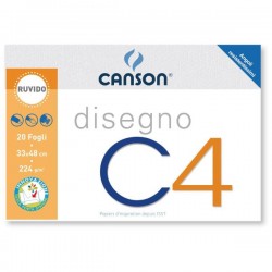 CANSON ALBUM C4 4ANG RUVIDO 33X48CM 224G