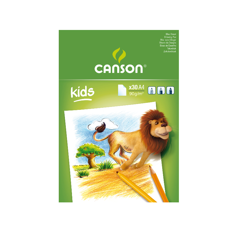 CANSON ALBUM COLORATO KIDS A4 90G 30FG