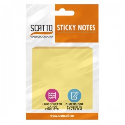 Scatto STICKY NOTES 7.5X7.5CM GIALLO PAST