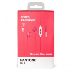 PANTONE PANTONE WIRED EARPHONE 3.5MM PINK