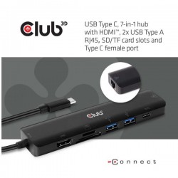 CLUB3D CLUB3D USB C 7-1 HUB HDMI 2.0B