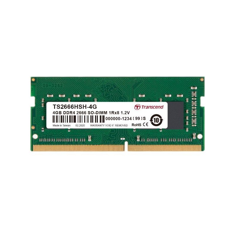 TRANSCEND 4GB DDR4 2666 SO-DIMM 1RX8 1.2V