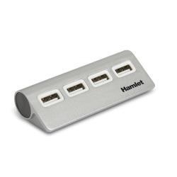 HAMLET HUB USB 2.0 4 PORTE ALLUMINIO