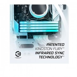 KINGSTON FURY 8GB 3600MTS DDR4 DIMM F.B.WHITE RGB